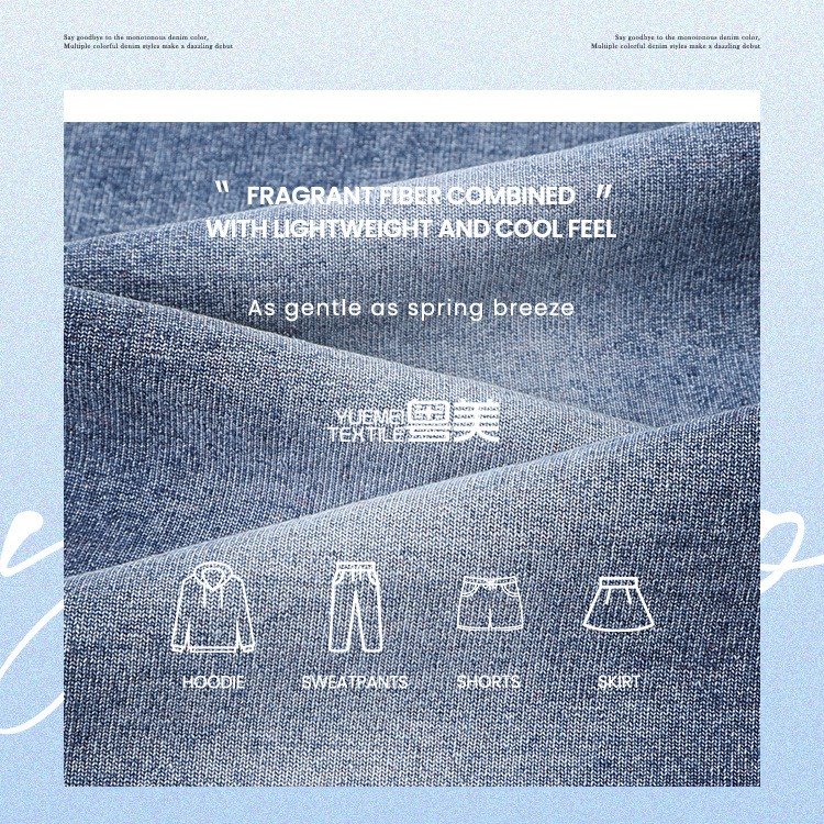 Denim French Terry Knit Fabric suppliers