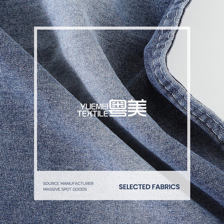 Denim French Terry Knit Fabric high quality